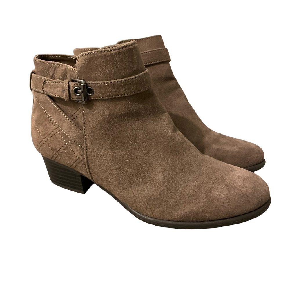 Unisa Brown Suede Ankle Booties